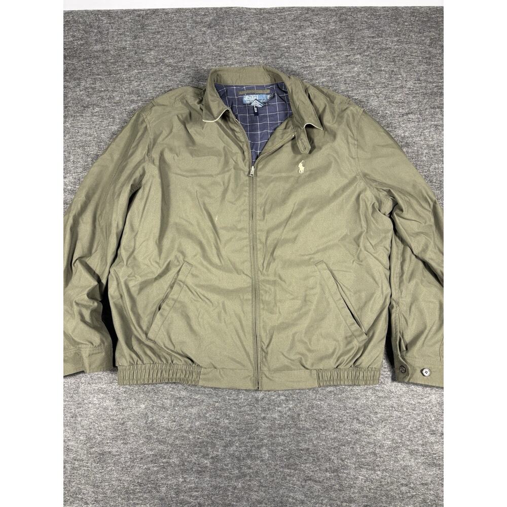 POLO RALPH LAUREN Vintage Classic Harrington Check Lined Jacket Mens Size XL